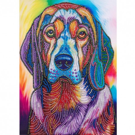 5D DIY Special Shaped Diamond Painting Color Dog Cross Stitch Embroidery