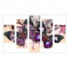 5pcs Colorful Butterfly - Full Round Diamond Painting - 95x45cm