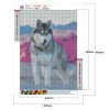 Wolf Animal - Full Round Diamond - 30x40cm