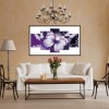 5pcs/set Purple Butterfly - Full Round Diamond Painting - 95x45cm