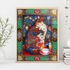 5D DIY Special Shaped Diamond Painting Colorful Cat Cross Stitch Embroidery
