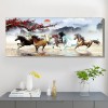 100x50cm Nine Running Horses - Full Round Diamond - 100x50cm