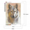 Wolf  - Full Round Diamond - 30x40cm