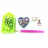5pcs/set Love Heart Keychain