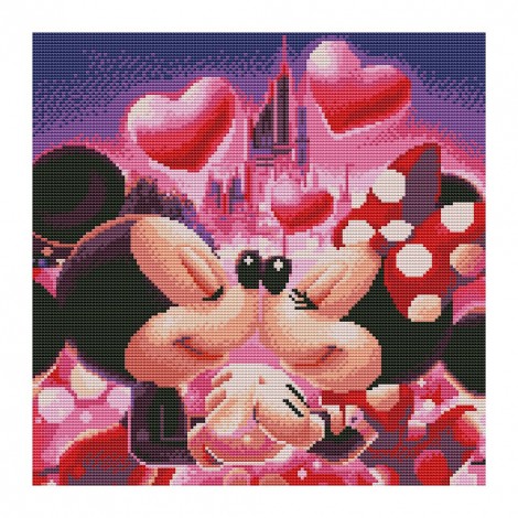 Cartoon mouse - 11CT Stamped Cross Stitch - 40x40cm
