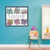 Welcome Sign - 14CT Stamped Cross Stitch - 21x18cm
