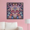 Flower Skull - Special Shaped Diamond - 25x25cm