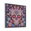 Flower Skull - Special Shaped Diamond - 25x25cm