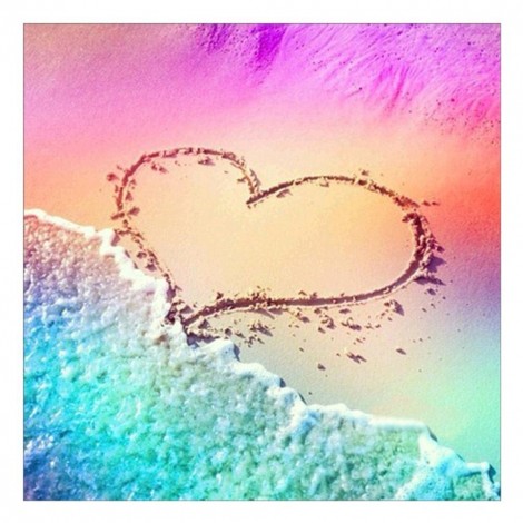 Love Beach - Full Square Diamond - 25x25cm