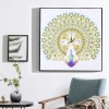 Peafowl Clock - Special Shaped Diamond - 35x35cm