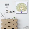 Peafowl Clock - Special Shaped Diamond - 35x35cm