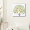 Peafowl Clock - Special Shaped Diamond - 35x35cm