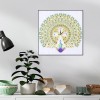 Peafowl Clock - Special Shaped Diamond - 35x35cm