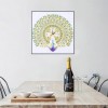 Peafowl Clock - Special Shaped Diamond - 35x35cm