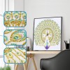 Peafowl Clock - Special Shaped Diamond - 35x35cm
