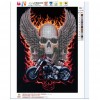 Motorcycle Skull  - Partial Diamond Painting - 40x30cm