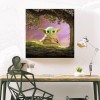 Cute Green Monster - Full Round Diamond - 30x30cm