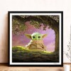 Cute Green Monster - Full Round Diamond - 30x30cm
