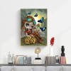 Cartoon Girl Doll - Full Round Diamond - 30x40cm