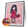 Red Girl - Full Round Diamond - 30x40cm