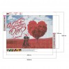 Love Valentine Day - Full Round Diamond - 30x40cm