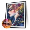 Peafowl Women - Full Round Diamond - 40x50cm