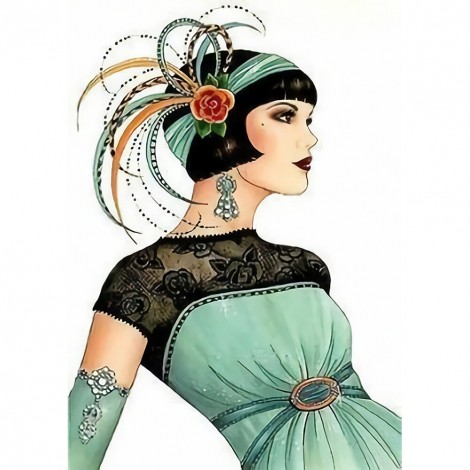 Lady - Full Round Diamond - 30x40cm