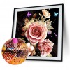 Pink Rose - Partial Round Diamond - 30x30cm