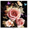 Pink Rose - Partial Round Diamond - 30x30cm