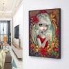 Cartoon Girl Doll - Full Round Diamond - 30x40cm