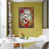 Cartoon Girl Doll - Full Round Diamond - 30x40cm