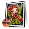 Cartoon Girl Doll - Full Round Diamond - 30x40cm