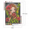 Cartoon Girl Doll - Full Round Diamond - 30x40cm