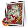 Cartoon Girl Doll - Full Round Diamond - 30x40cm