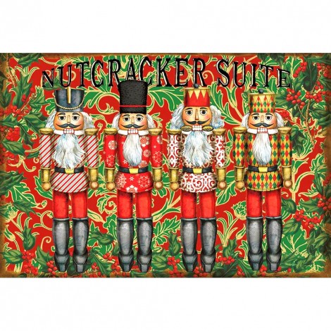Xmas Nutcracker - Full Round Diamond - 60x50cm
