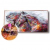 Colorful Skin Horses - Full Round Diamond - 80x40cm