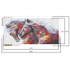 Colorful Skin Horses - Full Round Diamond - 80x40cm