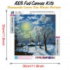 Snow Scene  - Full Round Diamond - 30x30cm