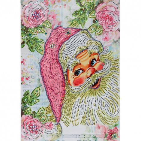 Santa Claus - Full Round Diamond - 30*40cm
