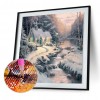 Snow Scene  - Full Round Diamond - 30x30cm