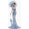 Light Blue Dress Ladies - Full Round Diamond - 30*60cm