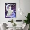 Angels on the Moon - Special Shaped Diamond - 30x40cm