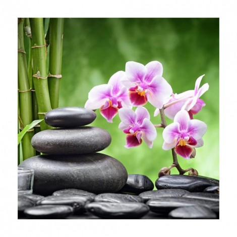 Bamboo Stone - Full Diamond Painting - 30x30cm