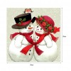 Christmas Snowman - Partial Round Diamond - 30x30cm
