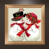 Christmas Snowman - Partial Round Diamond - 30x30cm