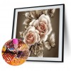 Retro Flowers - Full Round Diamond - 35x35cm