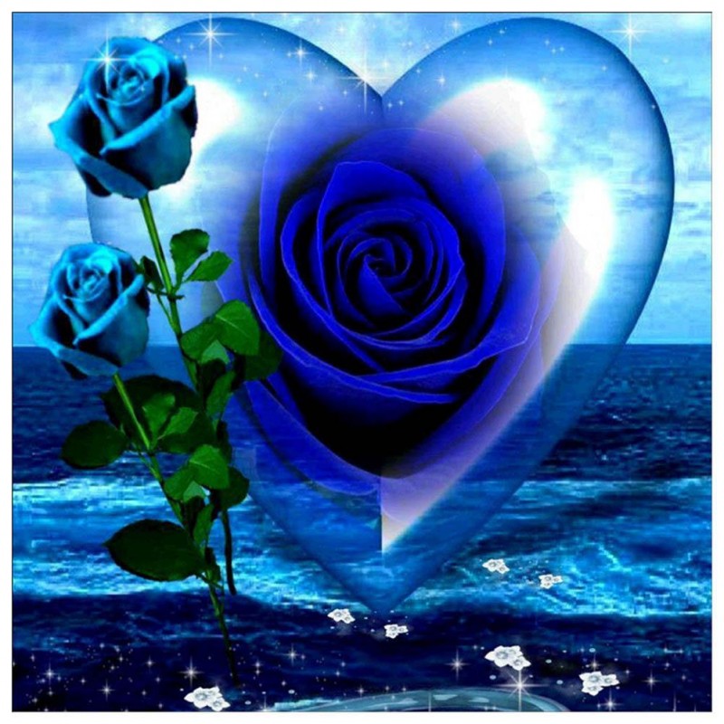 Blue Rose Heart - Pa...