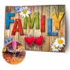 Family Board - Full Square Diamond - 50x40cm