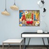 Family Board - Full Square Diamond - 50x40cm