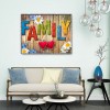 Family Board - Full Square Diamond - 50x40cm